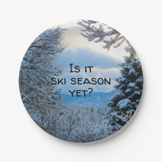 Is it Ski Season in Colorado Yet? Paper Plate