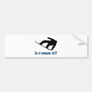 Is it Snowing Yet? - Snowboarding Bumper Sticker