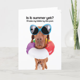 Is It Summer Yet? (Vizsla) - Greeting Card