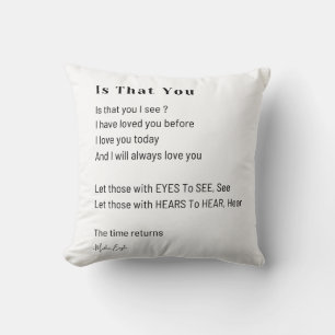 Is it you i see love poem poetry cushion