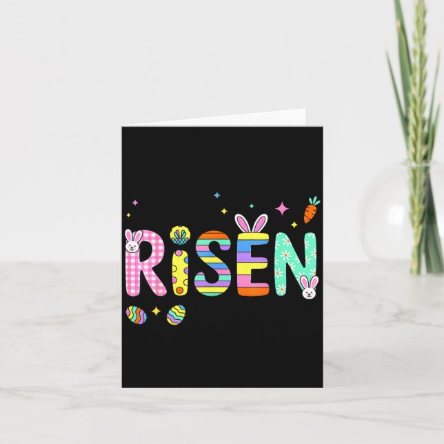 Is Kids He Risen Jesus Christian Happy Card (Front)