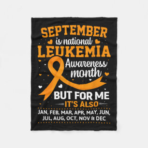Is Leukaemia Awareness Month Fleece Blanket