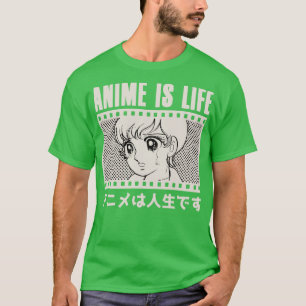 is Life Otaku Vintage Retro Black T-Shirt