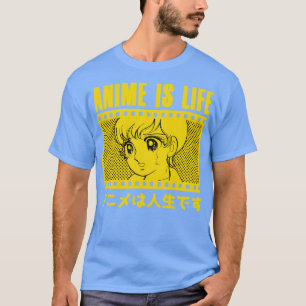 is Life Otaku Vintage Retro Yellow T-Shirt