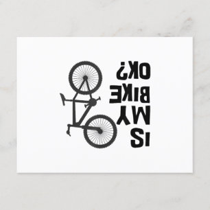 Is My Bike OK Funny Mountain Bike Enclosure Card