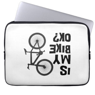 Is My Bike OK Funny Mountain Bike Laptop Sleeve