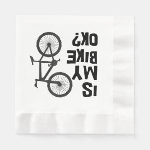 Is My Bike OK Funny Mountain Bike Napkin
