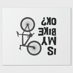 Is My Bike OK Funny Mountain Bike Wrapping Paper