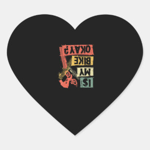 is my bike okay mtb mountain bike cyclist biking heart sticker