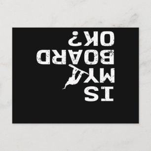 Is My Board Ok Snowboard Freestyle Stunt Winter Postcard