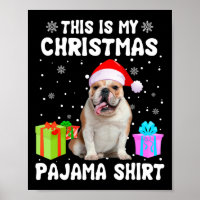 Is My Christmas English Bulldog Dog Pajama Puppy L