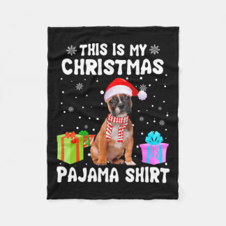 Is My Christmas French Bulldog Dog Pajama Puppy Lo Fleece Blanket