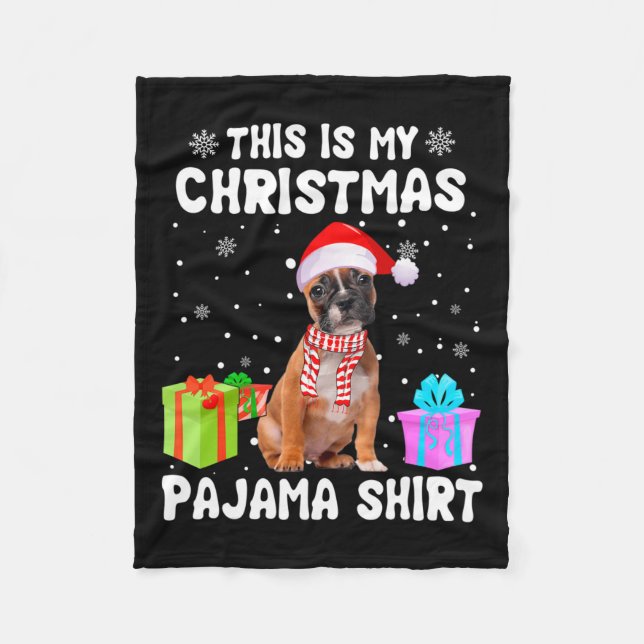 Is My Christmas French Bulldog Dog Pajama Puppy Lo Fleece Blanket (Front)