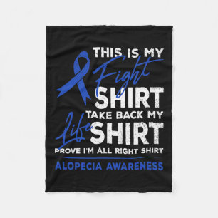 Is My Fight Alopecia Awareness Aa Ribbon Warrior Fleece Blanket