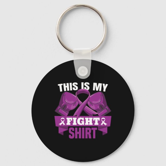 Is My Fight Fibromyalgia Fighter Support Strong  Key Ring (Front)
