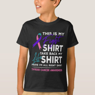 Is My Fight Thyroid Cancer Awareness Ribbon Gift  T-Shirt