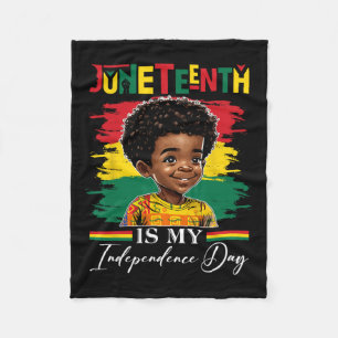 Is My Independence Day 1865 Afro American Boys Fleece Blanket
