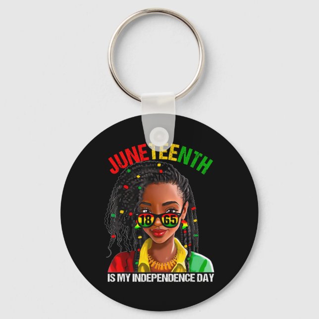 Is My Independence Day African Black Womens  Key Ring (Front)