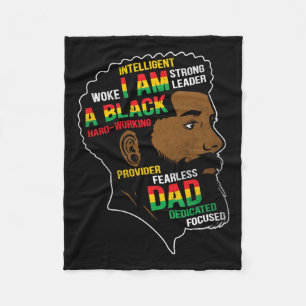 Is My Independence Day Black Dad Fathers Day Men Fleece Blanket