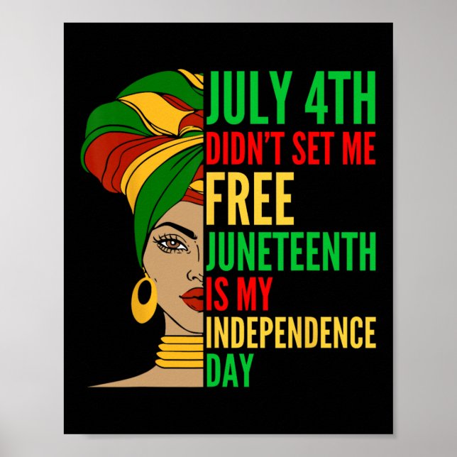 Is My Independence Day Black History Civil Rights  Poster (Front)