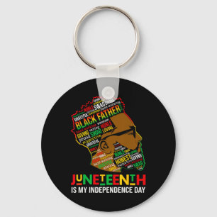 Is My Independence Day Black King Father's Day Key Ring