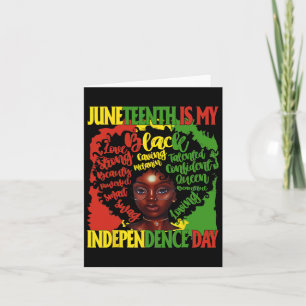 Is My Independence Day Black Queen Women Girls Card