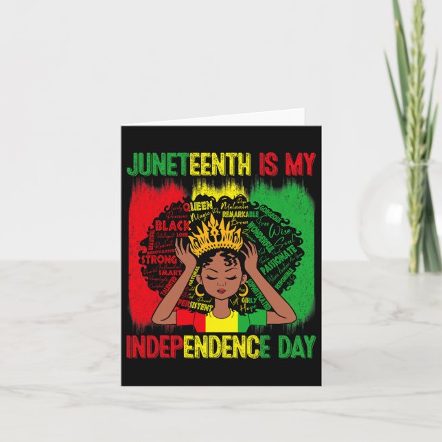 Is My Independence Day Black Women 4th Of July 3  Card (Front)