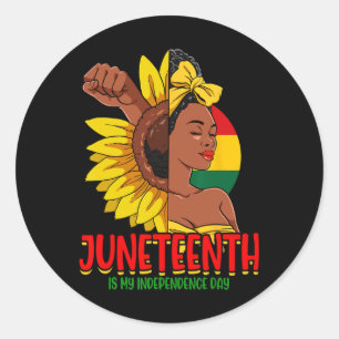 Is My Independence Day Black Women Black Pride 8 Classic Round Sticker