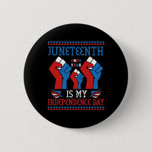 Is My Independence Day Since 1865 Red White Blue  6 Cm Round Badge