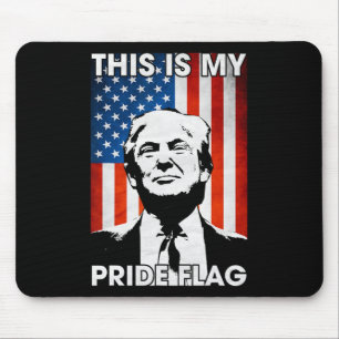 Is My Pride Flag Trump American Flag 4th July Patr Mouse Mat