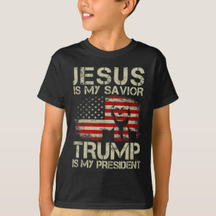 Is My Saviour Trump Is My President Trump 2024 Usa T-Shirt