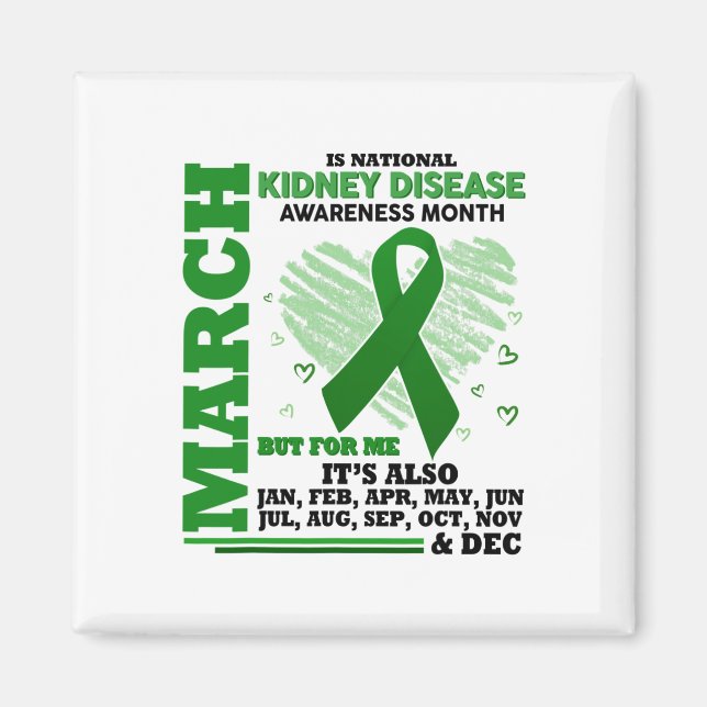 Is National Kidney Disease Awareness Month But For Magnet (Front)