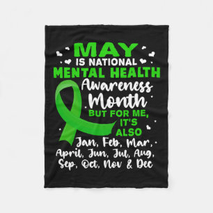 Is National Mental Health Awareness Month Mens  Fleece Blanket
