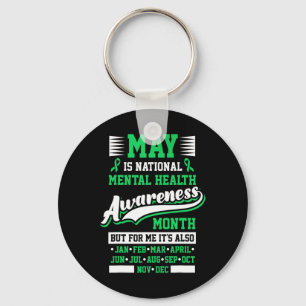 Is National Mental Health Awareness Month Positive Key Ring