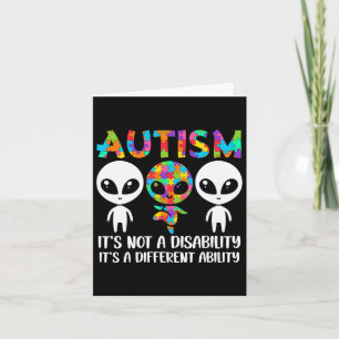 Is Not A Disability It's A Different Ability Autis Card
