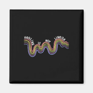 Is Not Linear Mental Health Awareness Rainbow  Magnet