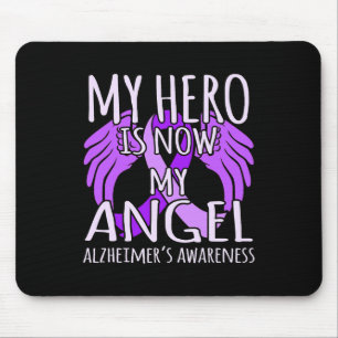 Is Now My Angel Alzheimerheimer's Awareness Purple Mouse Mat