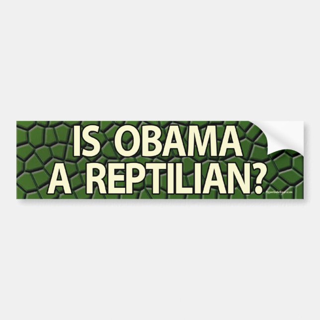 Is Obama a Reptilian? sticker (Front)
