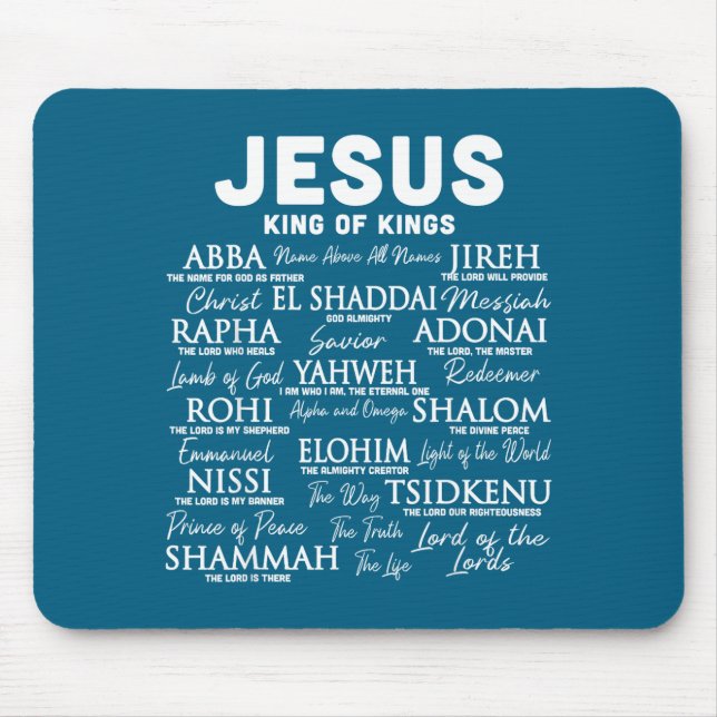 Is Of Jesus King Names God Hebrew Mouse Mat (Front)