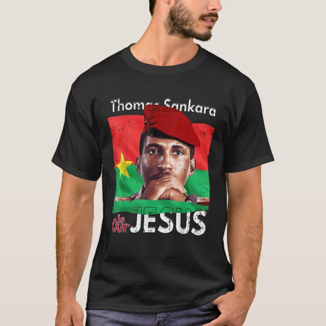 Is Our Jesus with White Letters T-Shirt (Front)