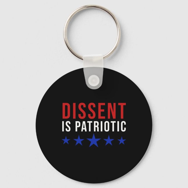 Is Patriotic - Feminist Activist Protest  Key Ring (Front)