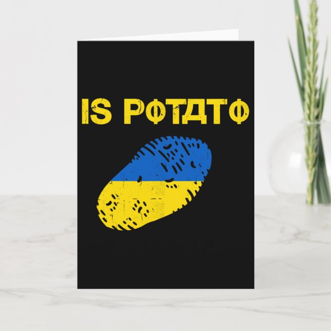 Is Potato Funny Ukraine Joke Support Ukraine Is Po Card (Front)