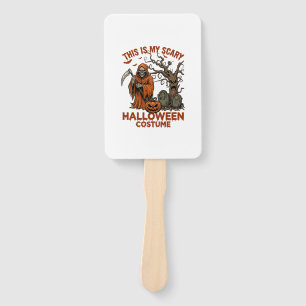 Is Scary Halloween Costume Orange Reaper Pumpkin_1 Hand Fan