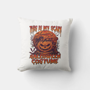 Is Scary Halloween Costume Pumpkin Spider Bat_1 Cushion