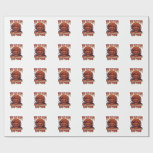 Is Scary Halloween Costume Pumpkin Spider Bat_1 Wrapping Paper