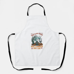 Is Scary Halloween Costume Tombstone Pumpkins Moon Apron