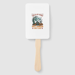 Is Scary Halloween Costume Tombstone Pumpkins Moon Hand Fan