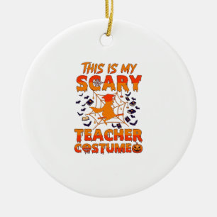 Is Scary Teacher Costume Halloween Witch Spider We Ceramic Tree Decoration