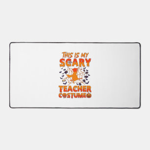 Is Scary Teacher Costume Halloween Witch Spider We Desk Mat