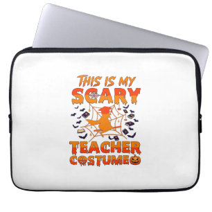 Is Scary Teacher Costume Halloween Witch Spider We Laptop Sleeve